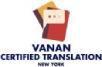 Vanan Certified Translation New York - offering Business and Professional Services